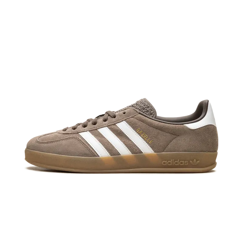 Adidas Gazelle Indoor Earth Strata White Gold Metallic Mens