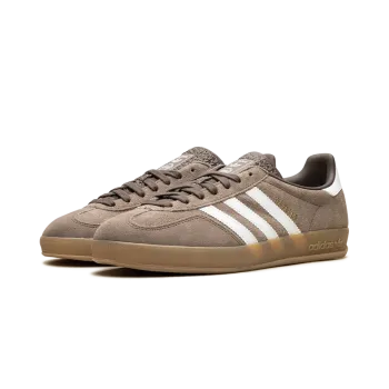 Adidas Gazelle Indoor Earth Strata White Gold Metallic Mens
