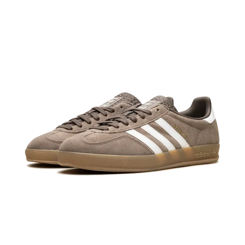 Adidas Gazelle Indoor Earth Strata White Gold Metallic Mens