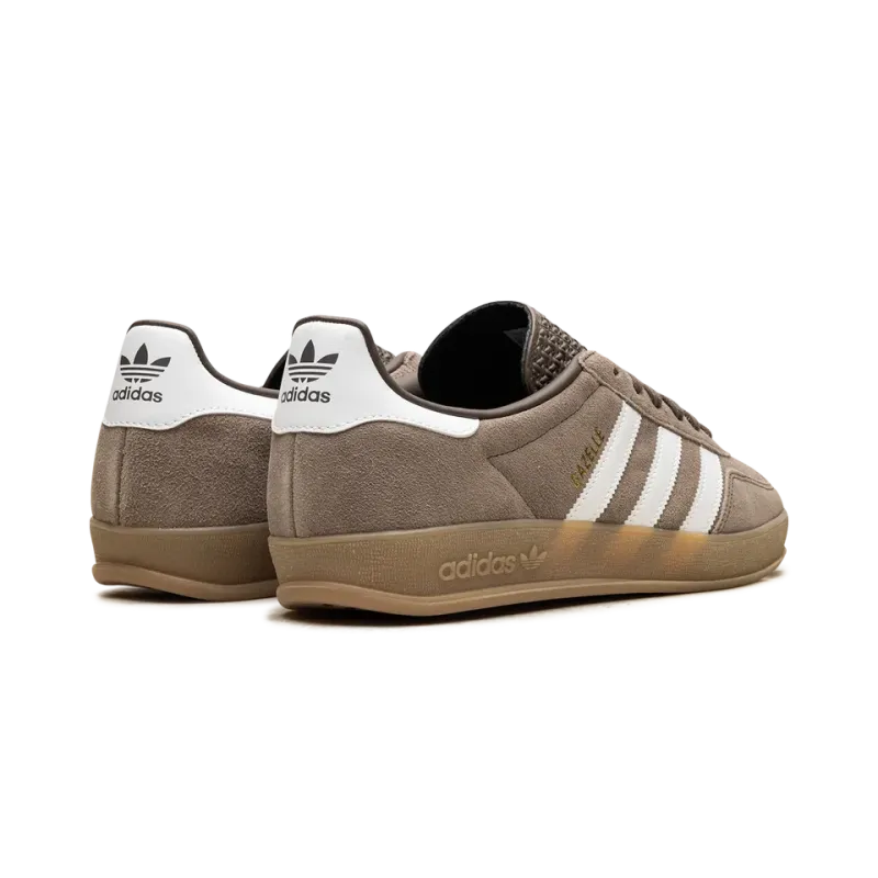 Adidas Gazelle Indoor Earth Strata White Gold Metallic Mens