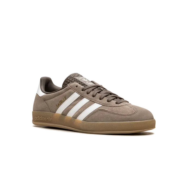 Adidas Gazelle Indoor Earth Strata White Gold Metallic Mens