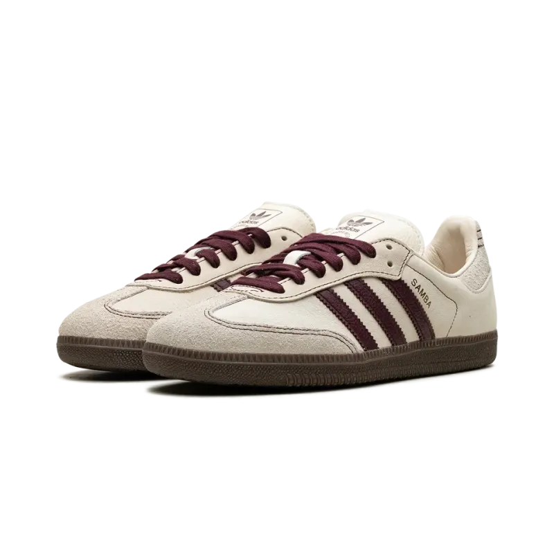 Adidas Samba OG WMNS Wonder White Maroon Womens