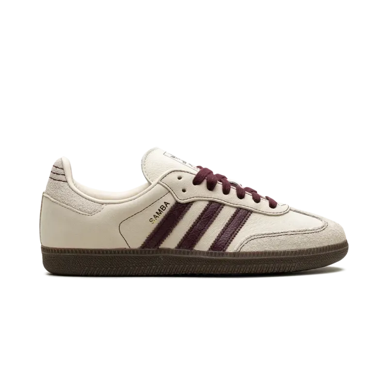 Adidas Samba OG WMNS Wonder White Maroon Womens