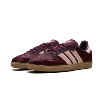 Adidas Samba OG WMNS Maroon Sand Strata Pony Womens