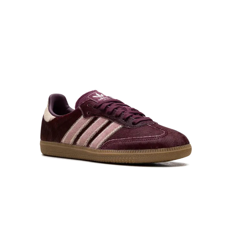Adidas Samba OG WMNS Maroon Sand Strata Pony Womens