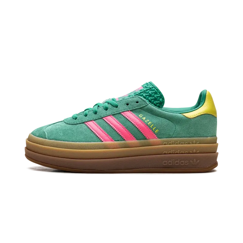 Adidas Gazelle Bold WMNS Court Green Lucid Pink Womens