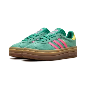 Adidas Gazelle Bold WMNS Court Green Lucid Pink Womens