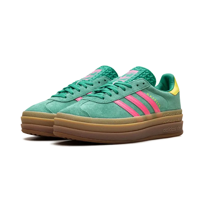 Adidas Gazelle Bold WMNS Court Green Lucid Pink Womens