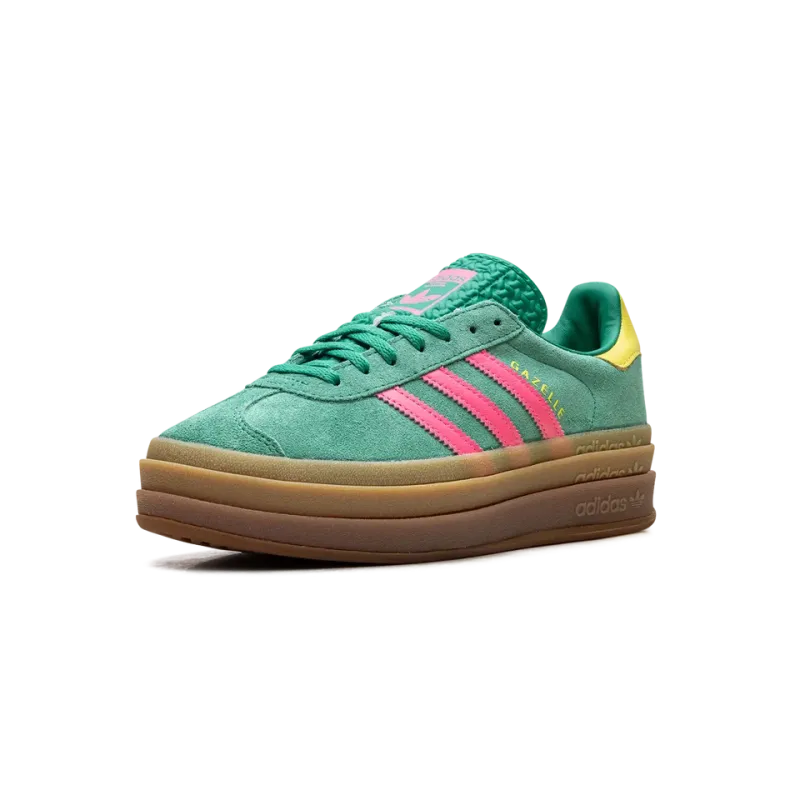 Adidas Gazelle Bold WMNS Court Green Lucid Pink Womens