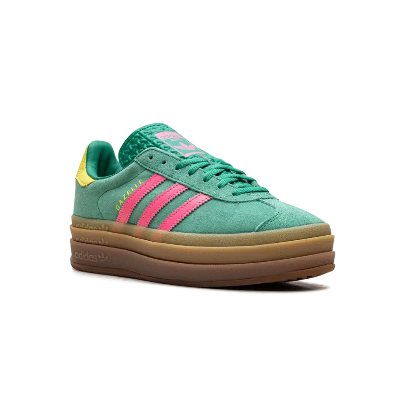 Adidas Gazelle Bold WMNS Court Green Lucid Pink Womens