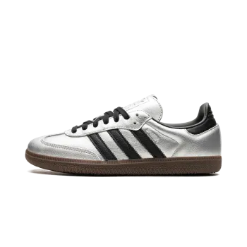 Adidas Samba OG WMNS Silver Metallic Black Gum Womens