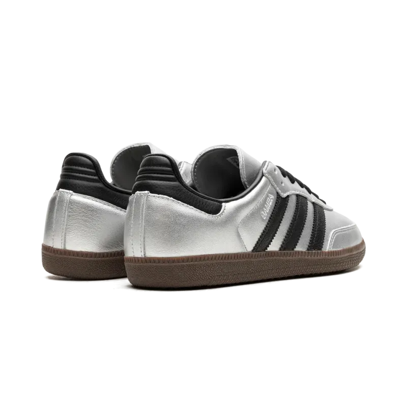 Adidas Samba OG WMNS Silver Metallic Black Gum Womens