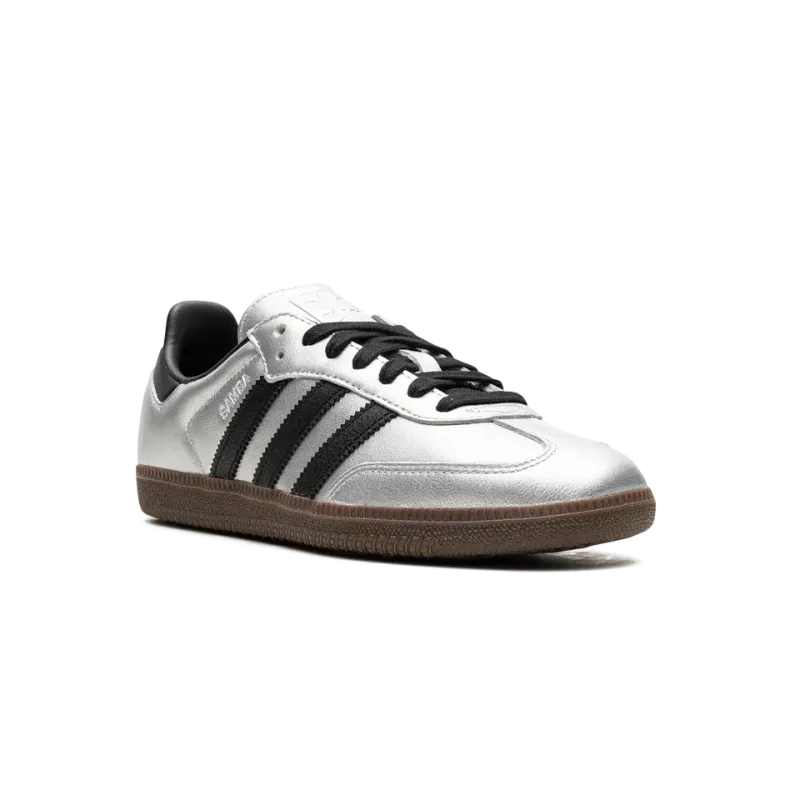 Adidas Samba OG WMNS Silver Metallic Black Gum Womens