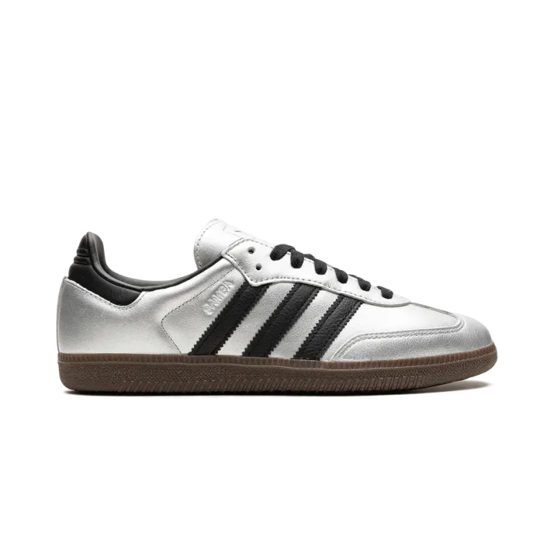 Adidas Samba OG WMNS Silver Metallic Black Gum Womens