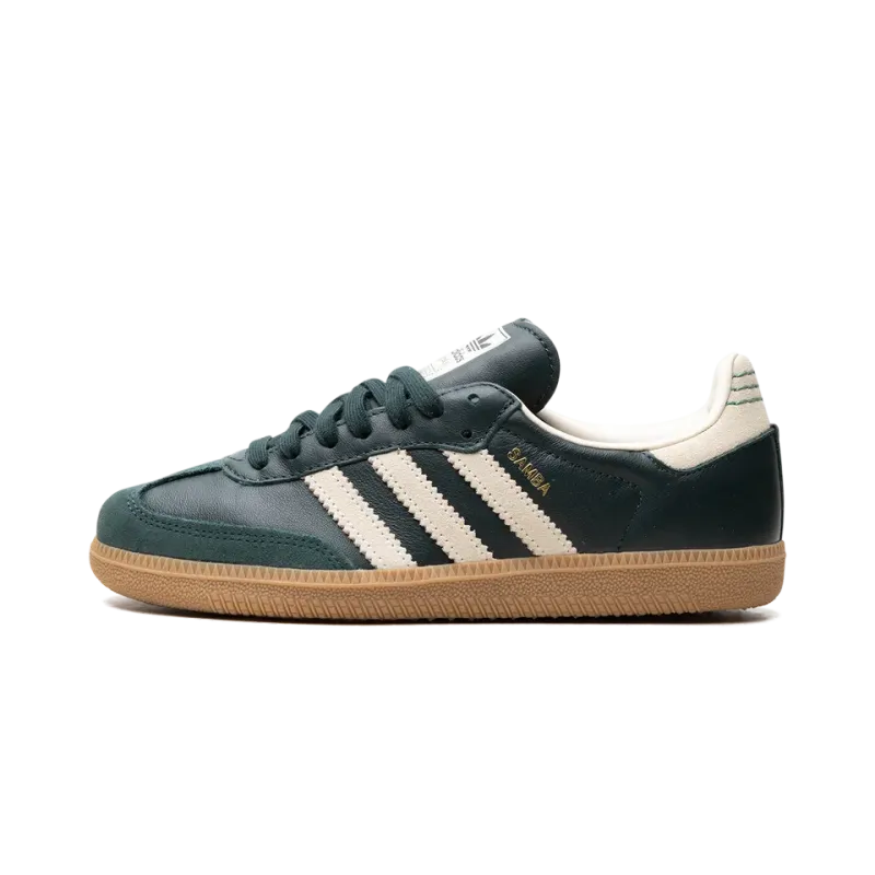 Adidas Samba OG Shadow Green Cream White Gold Metallic Mens