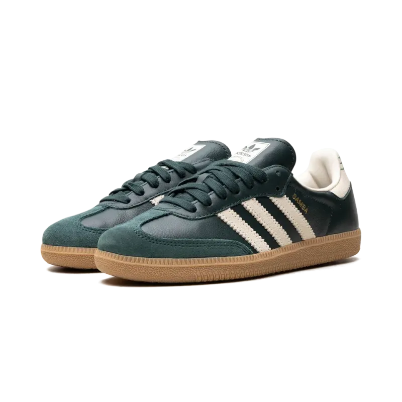 Adidas Samba OG Shadow Green Cream White Gold Metallic Mens