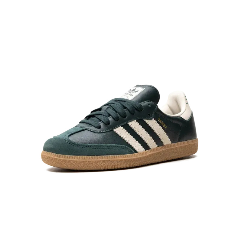 Adidas Samba OG Shadow Green Cream White Gold Metallic Mens