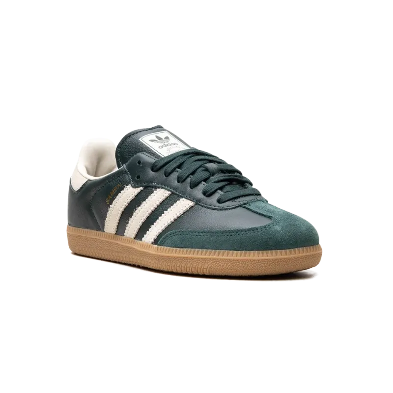 Adidas Samba OG Shadow Green Cream White Gold Metallic Mens