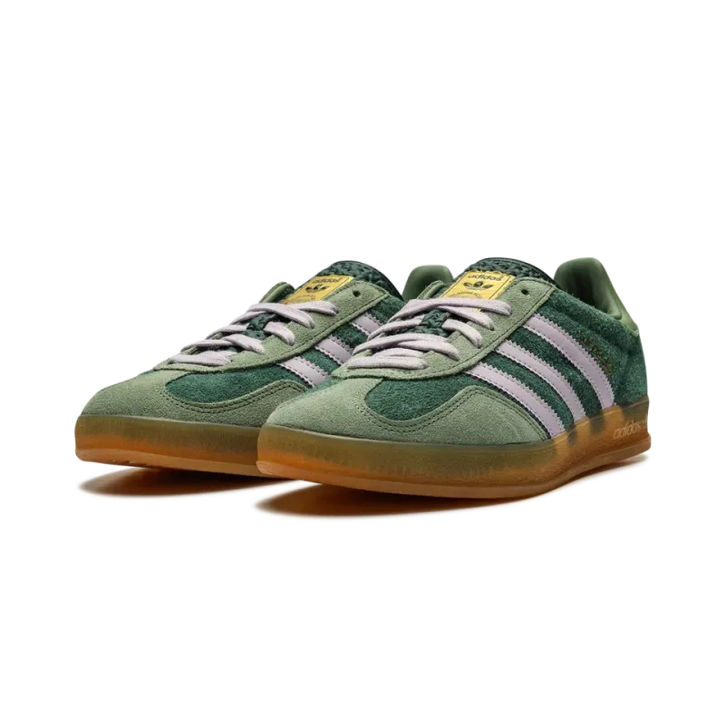 Adidas Gazelle Indoor Mineral Green Silver Mens