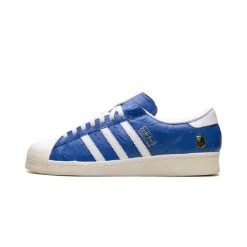 Adidas Superstar Vintage Bape Blue White Mens