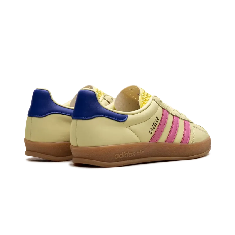 Adidas Gazelle Indoor WMNS Powder Yellow Lucid Pink Royal Womens