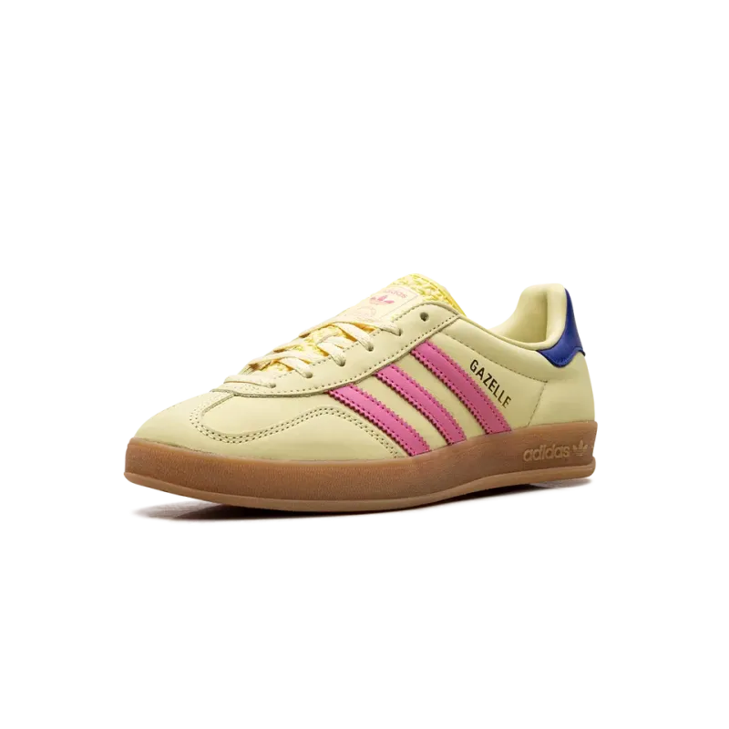 Adidas Gazelle Indoor WMNS Powder Yellow Lucid Pink Royal Womens