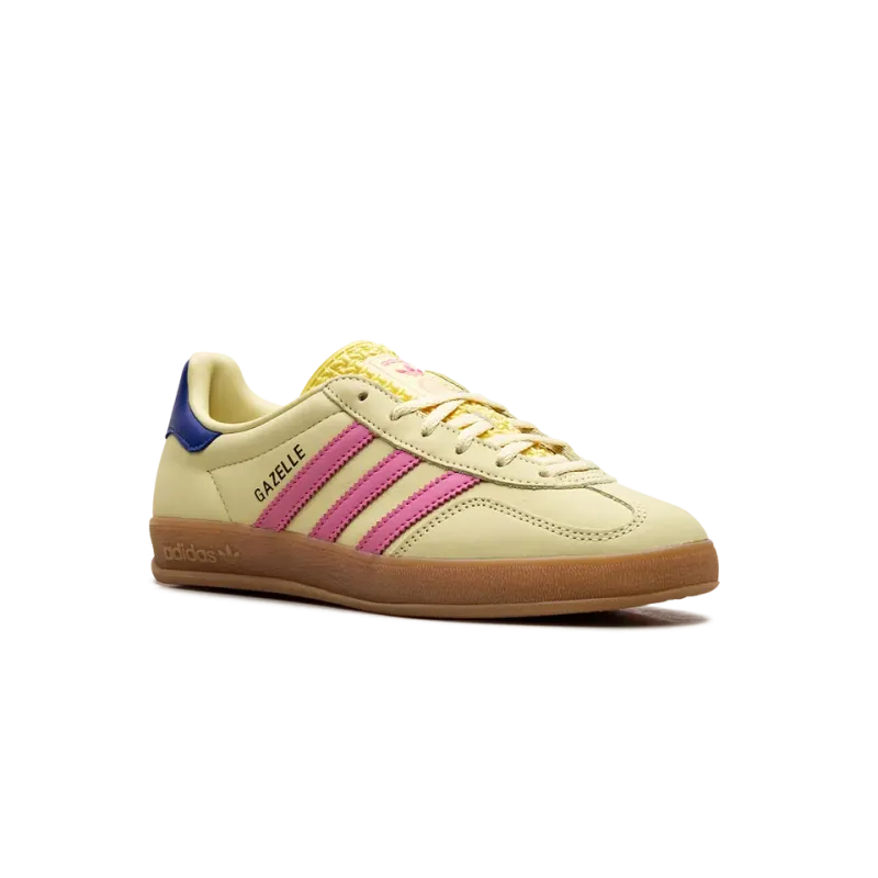 Adidas Gazelle Indoor WMNS Powder Yellow Lucid Pink Royal Womens