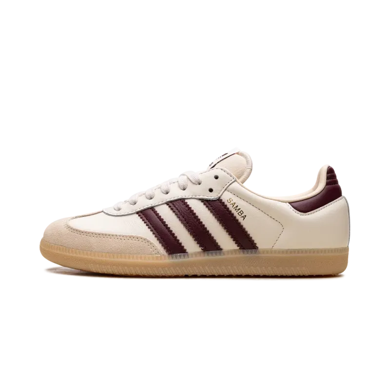 Adidas Samba OG Cream White / Burgundy Mens