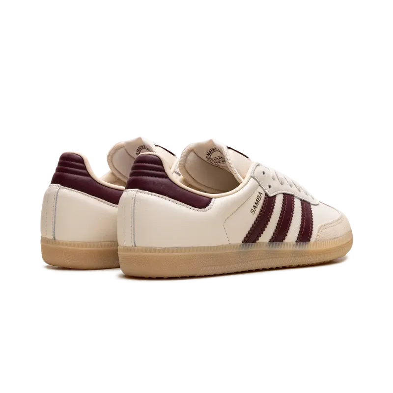 Adidas Samba OG Cream White / Burgundy Mens