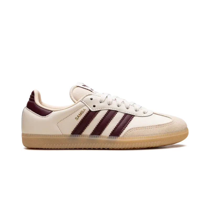 Adidas Samba OG Cream White / Burgundy Mens
