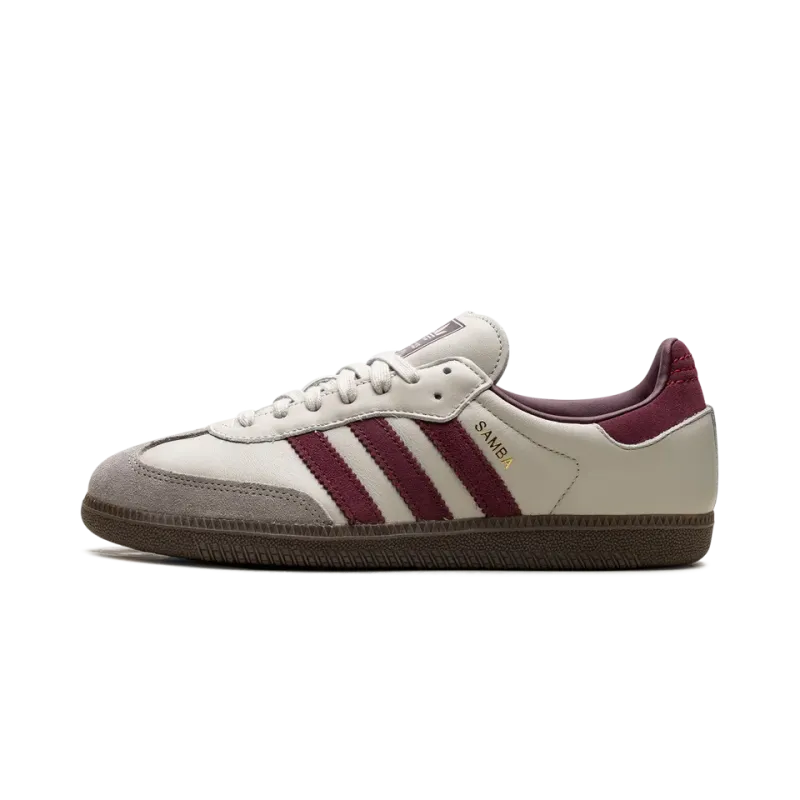 Adidas Samba OG Putty Grey Maroon Mens