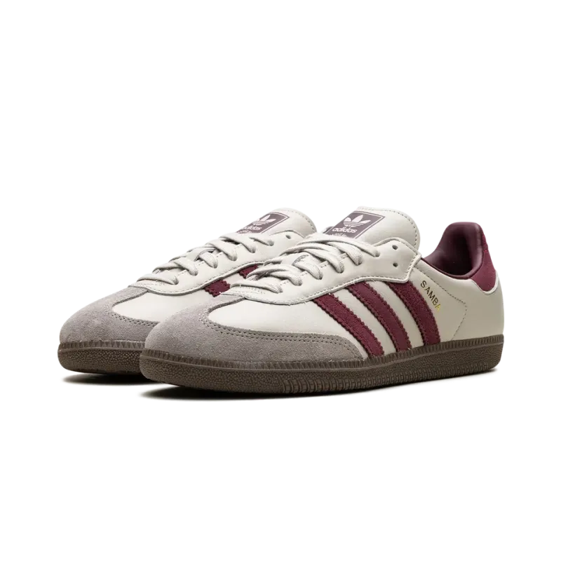 Adidas Samba OG Putty Grey Maroon Mens