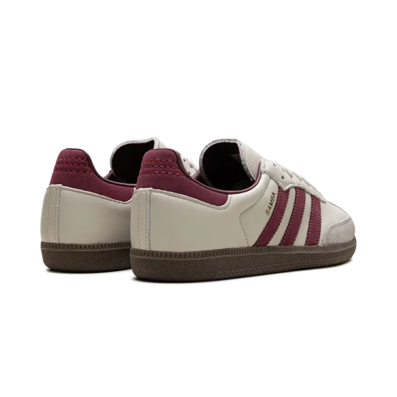 Adidas Samba OG Putty Grey Maroon Mens