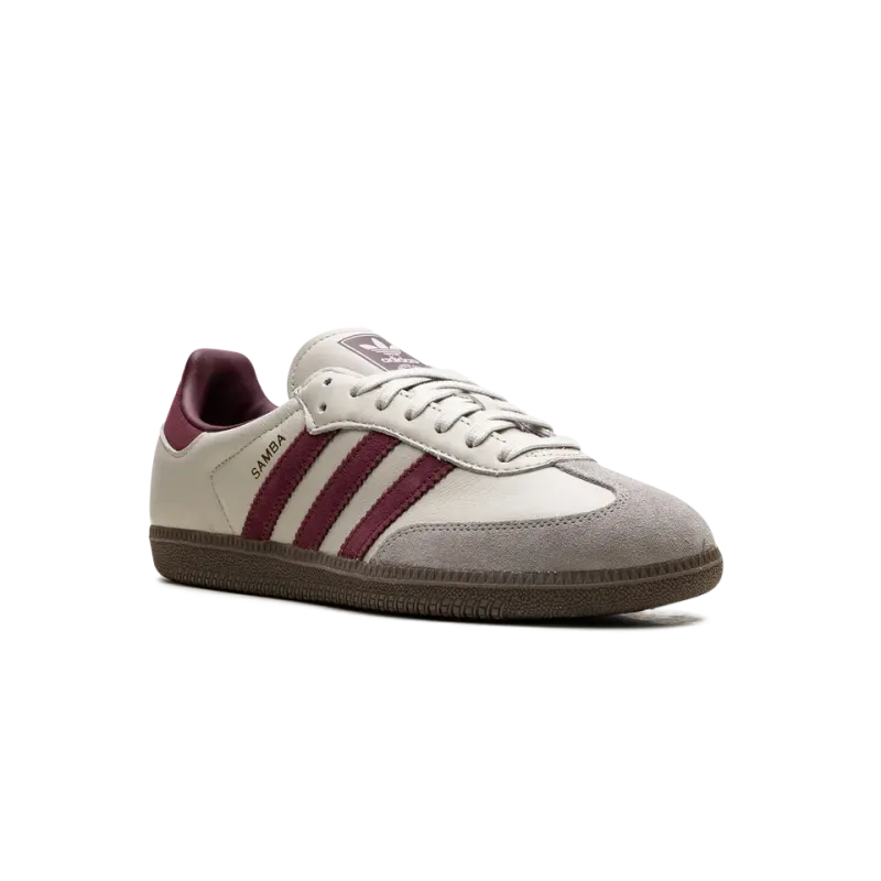 Adidas Samba OG Putty Grey Maroon Mens