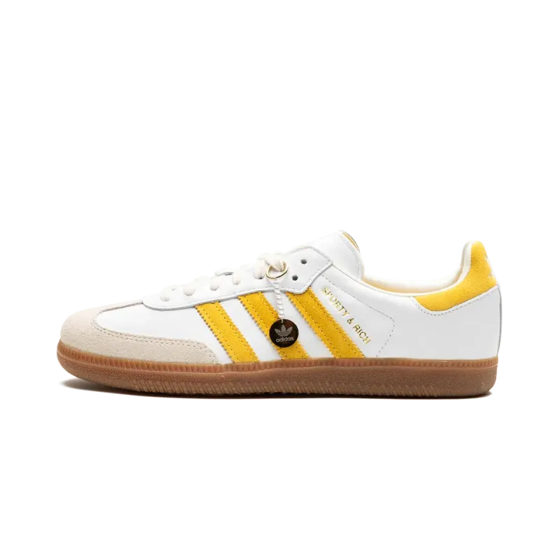 Adidas Samba OG SPORTY & RICH - White Bold Gold Mens