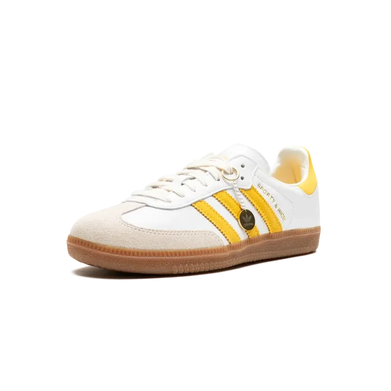 Adidas Samba OG SPORTY & RICH - White Bold Gold Mens
