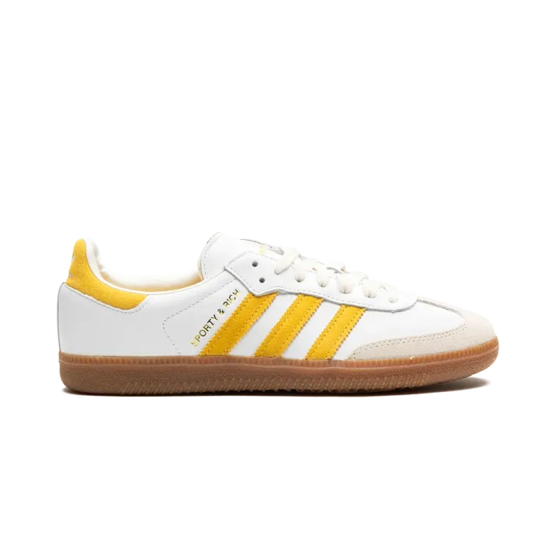 Adidas Samba OG SPORTY & RICH - White Bold Gold Mens
