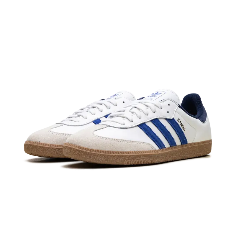Adidas Samba OG Core White Royal Blue Mens