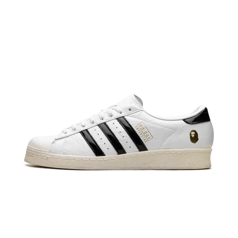 Adidas Superstar Vintage A Bathing Ape - White Black Mens