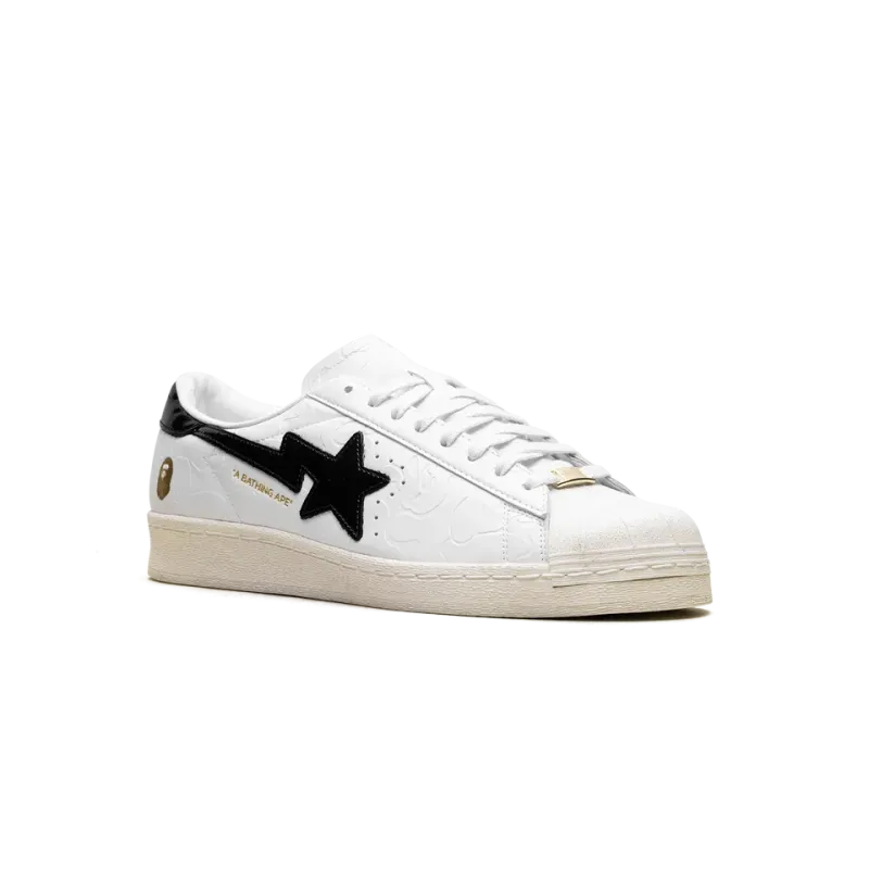 Adidas Superstar Vintage A Bathing Ape - White Black Mens