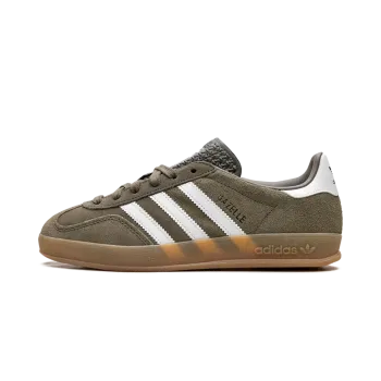 Adidas Gazelle Indoor Olive Strata Cloud White Gum Mens