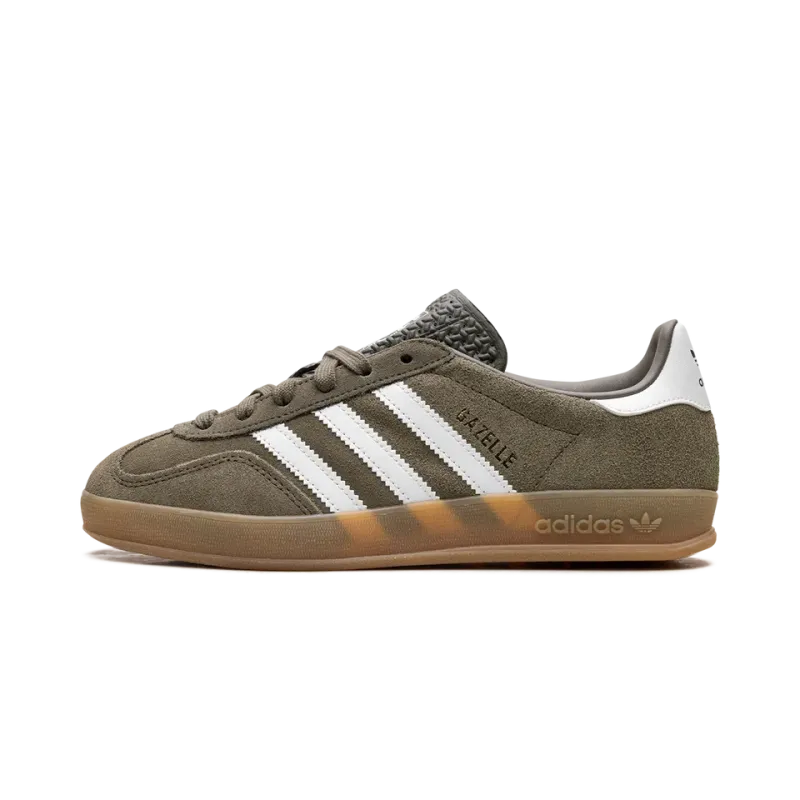 Adidas Gazelle Indoor Olive Strata Cloud White Gum Mens