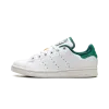 Adidas Stan Smith White Green Suede Heel Mens