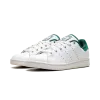 Adidas Stan Smith White Green Suede Heel Mens