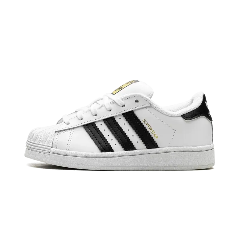 Adidas Superstar PS Black and White Pre School