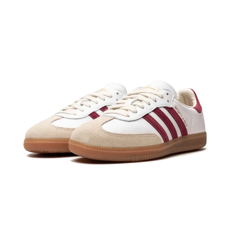 Adidas Samba OG Sporty & Rich - White Core Burgundy Mens