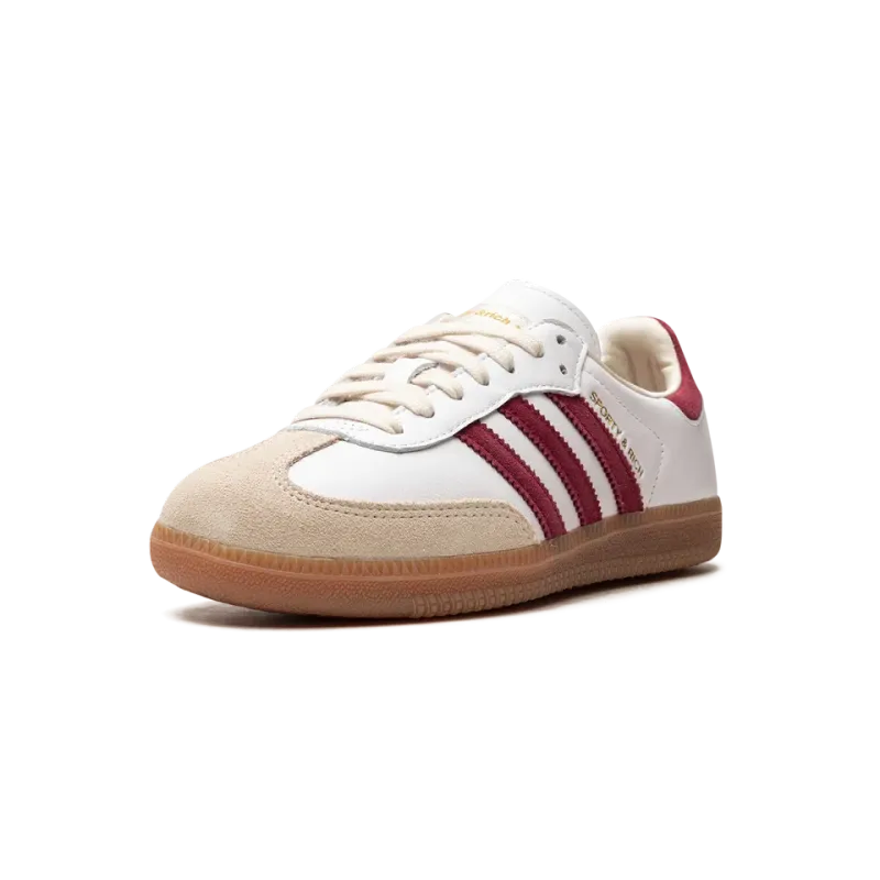 Adidas Samba OG Sporty & Rich - White Core Burgundy Mens