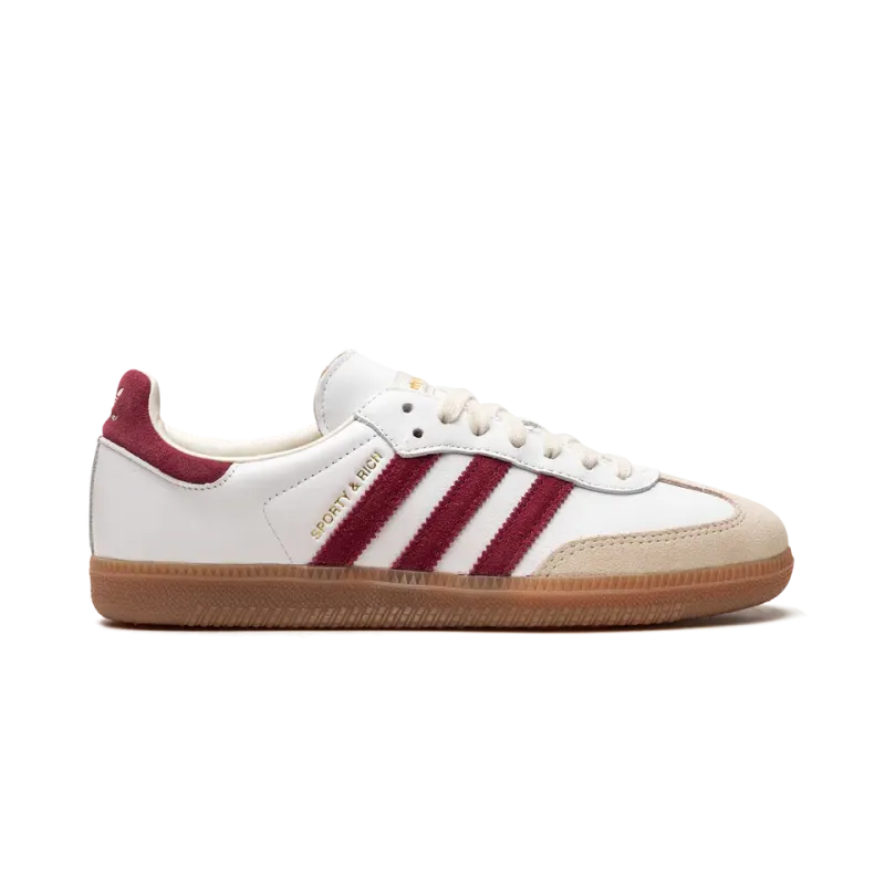 Adidas Samba OG Sporty & Rich - White Core Burgundy Mens