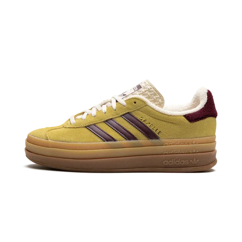 Adidas Gazelle Bold Platform WMNS Yellow Burgundy Womens