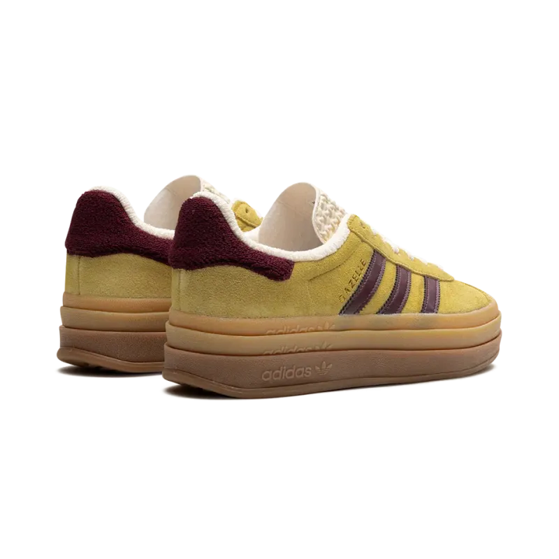 Adidas Gazelle Bold Platform WMNS Yellow Burgundy Womens
